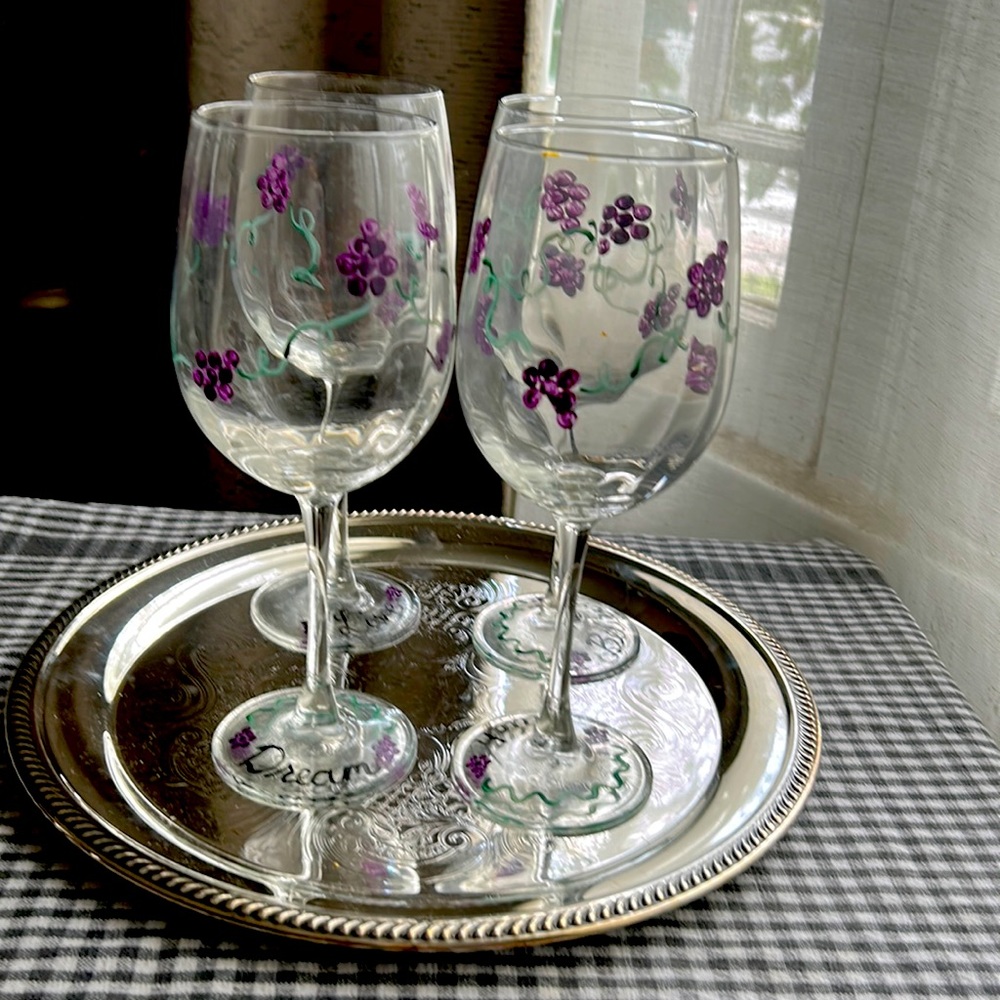 Hand painted goblets.